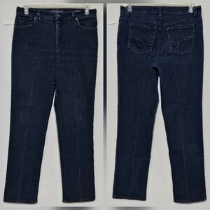 Gloria Vanderbilt Amanda Size 12 Missy Short Blue Denim Womens Jeans with Zipper